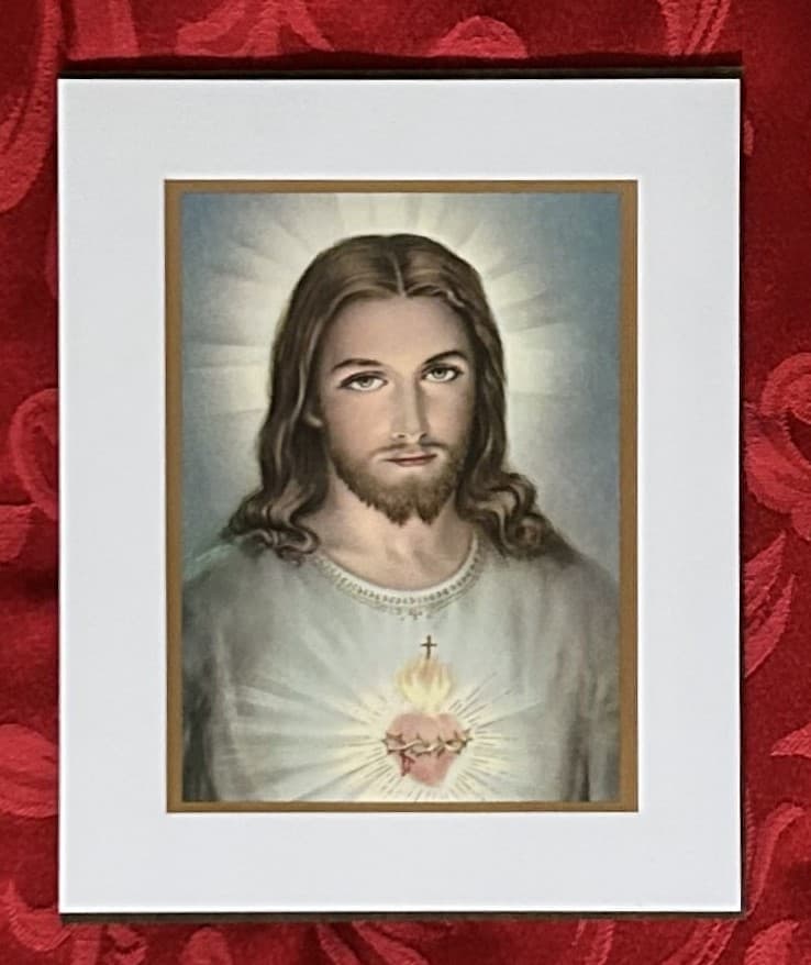 First Holy Communion – Jesus with Gold Border, 8x10 inches