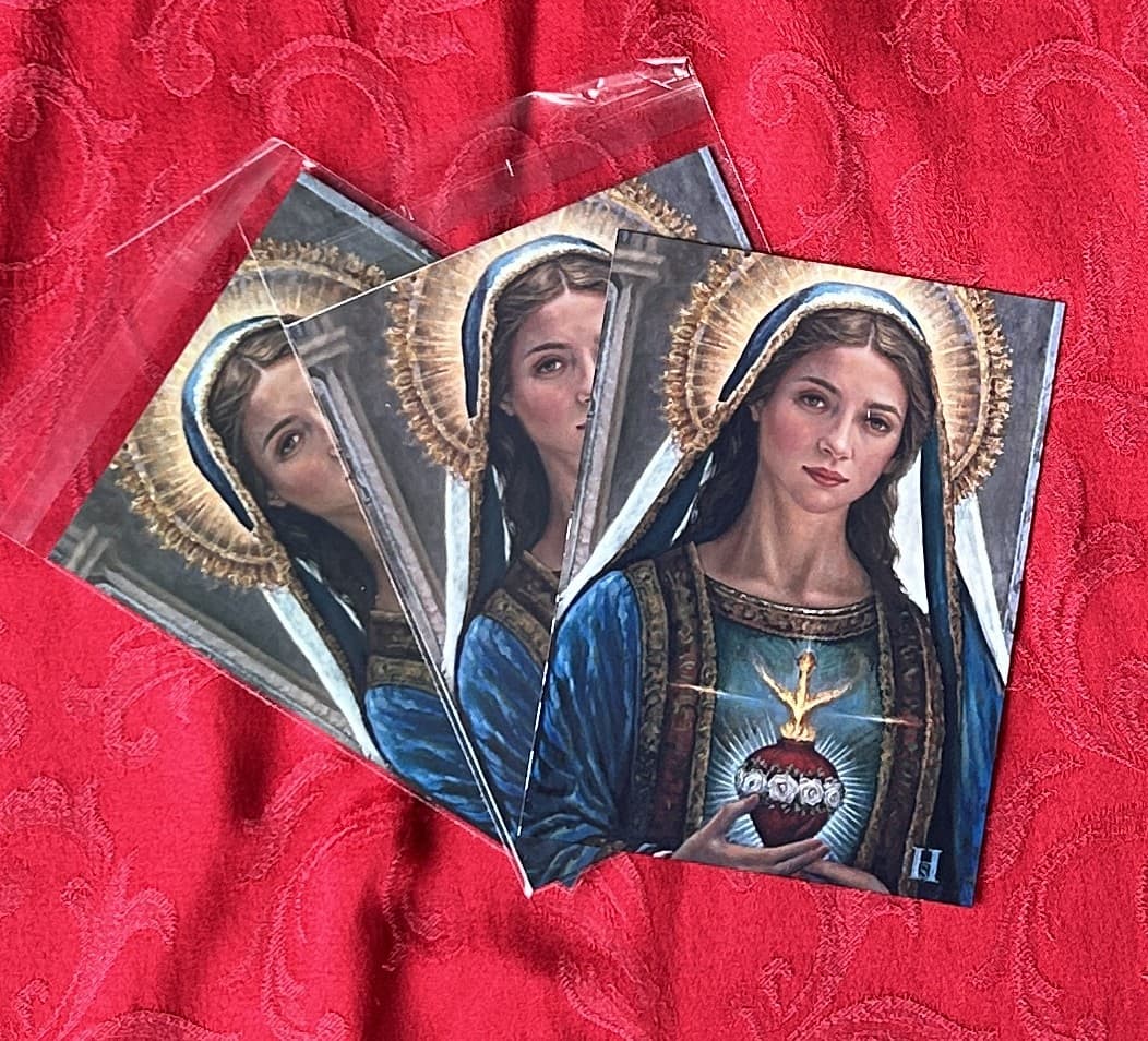 The Immaculate Heart of Mary, 6x8 inches
