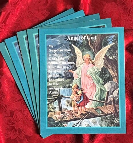 Guardian Angel Prayer, 8x10 inches