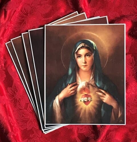 Immaculate Heart of Mary (Classic Print), 12x16 inches